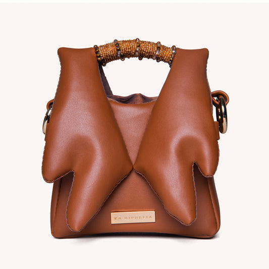 Inarú Mini Bag in Caramel Embroidery
