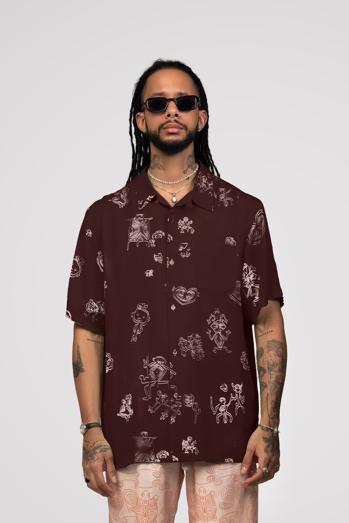 Usa Weyu Burgundy Shirt