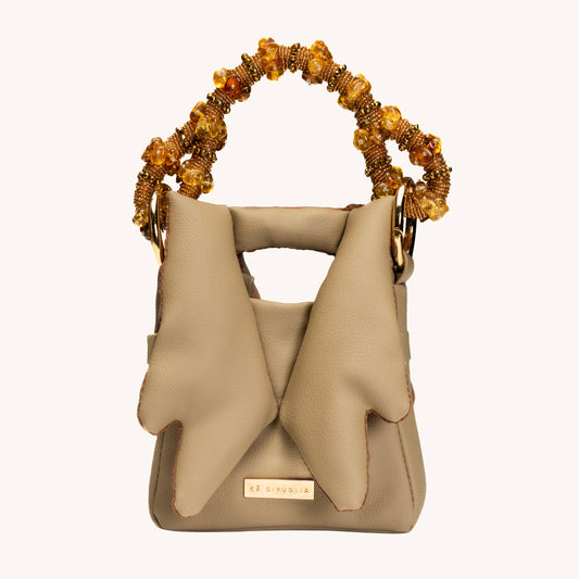 Inarú Mini Bag Beige Amber Handle