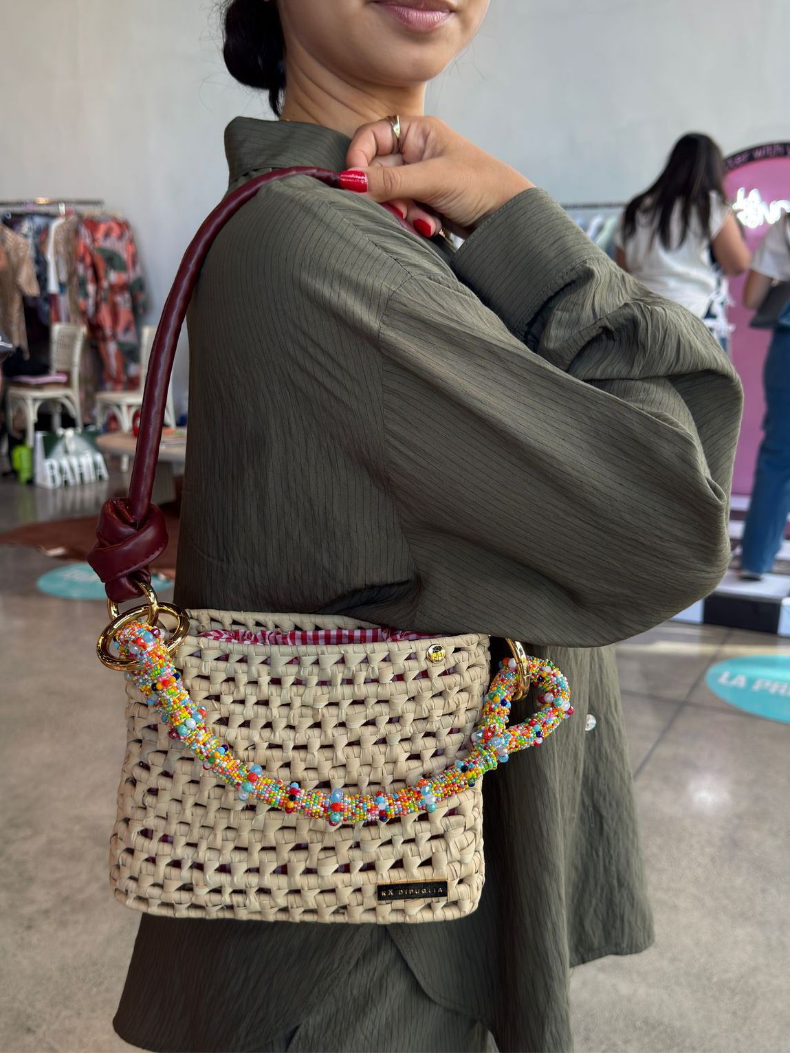 Ôni Mini Bag with Beaded Charm